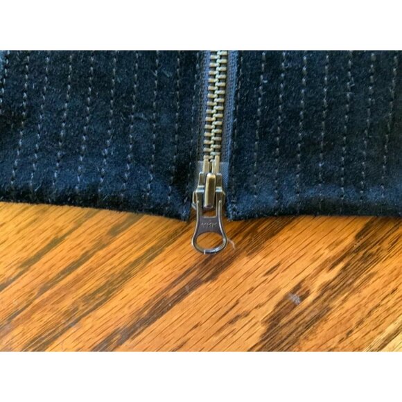 Classiques Entier Black Leather Jacket With Zip Front & Suede Panels Size 16 - Picture 5 of 7